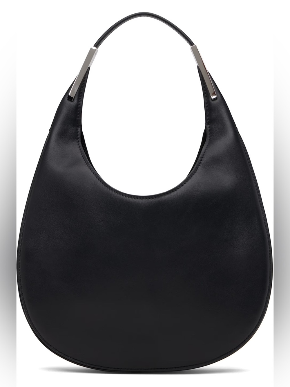NWT Savette Small Florence Hobo Black Leather Crescent Shoulder Bag